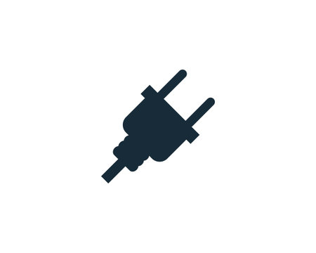 Electric Plug Icon Design Template Elements
