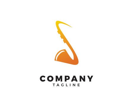 Saxophone Icon Design Templateのイラスト素材