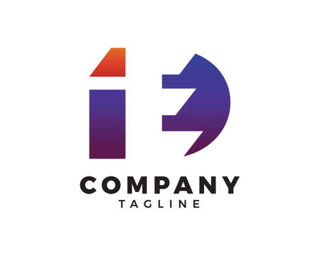 Initial Letter IDE Logo Template Designのイラスト素材