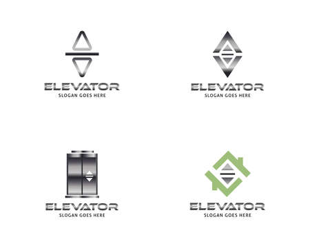 Set of Lift or elevator logo vector templateのイラスト素材