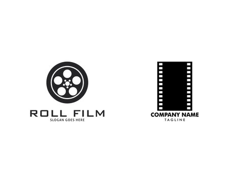 Set of Filmstrip Logo Template Vector Illustration Designのイラスト素材