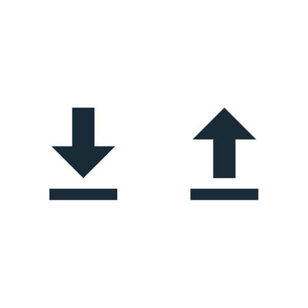 Download and Upload Arrow Icon Design Template Elementsのイラスト素材