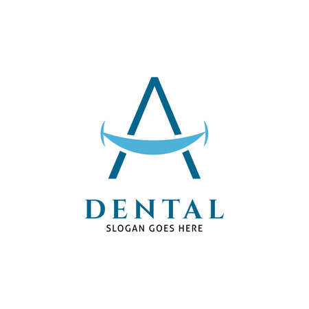 Initial Letter A Dental Logo Design Templateのイラスト素材