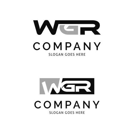 Set of Initial Letter WGR Icon Vector Logo Template Illustration Designのイラスト素材