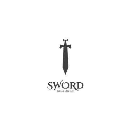 Sword icon vector illustration design logoのイラスト素材