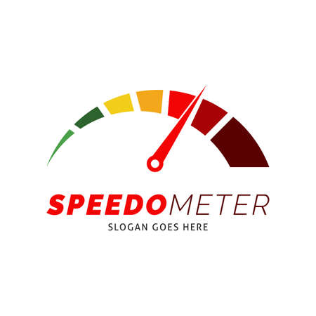 Speedometer Icon Vector Logo Template Illustration Designのイラスト素材