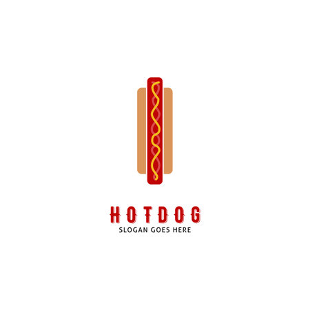 Hotdog Icon Vector Logo Template Illustration Designのイラスト素材