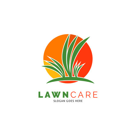 Lawn Care Icon Vector Logo Template Illustration Designのイラスト素材