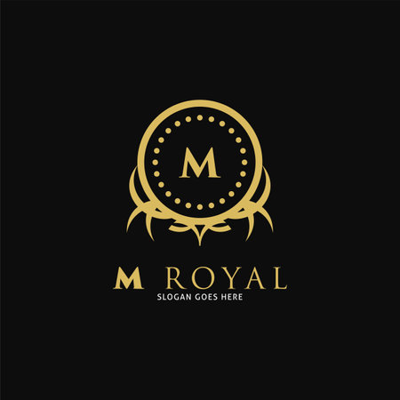 Initial Letter M Royal Icon Vector Logo Template Illustration Designのイラスト素材