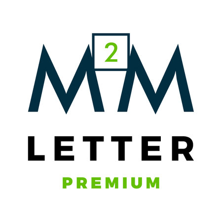 Initial Letter M2M Icon Vector Logo Template Illustration Designのイラスト素材