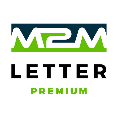 Initial Letter M2M Icon Vector Logo Template Illustration Designのイラスト素材