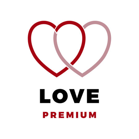 Love Connect Icon Vector Logo Template Illustration Designのイラスト素材