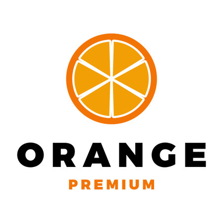 Orange Fruit Icon Vector Logo Template Illustration Designのイラスト素材