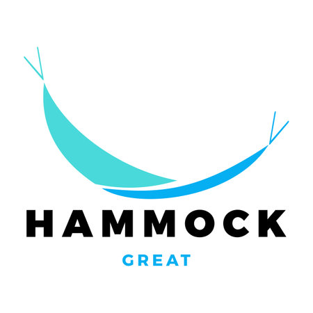 Hammock Icon Logo Design Templateのイラスト素材