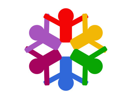 Minimalist group people icon representing teamwork, community, and unity. Perfect for business, social network, and collaboration concepts in web, app, or infographic design.のイラスト素材