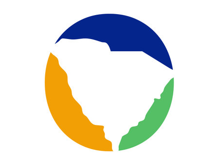 High-quality South Carolina icon vector featuring state symbols, landmarks, and travel elements. Perfect for tourism, souvenir design, maps, posters, and digital creative projects.のイラスト素材