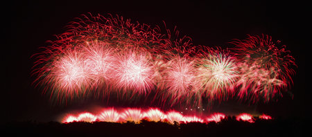 Fireworks on Carcassonne festival of 14 july 2012