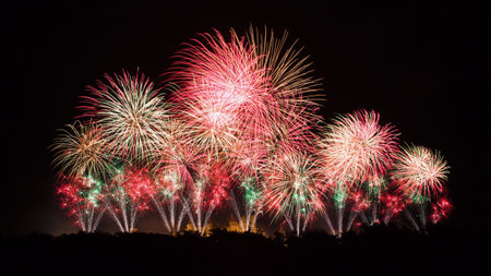 Fireworks on Carcassonne festival of 14 july 2012