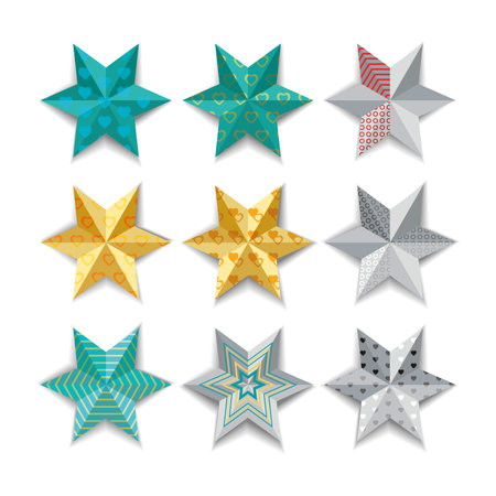 Set of star icons. Collection of star icons for your design. Vector illustration.のイラスト素材