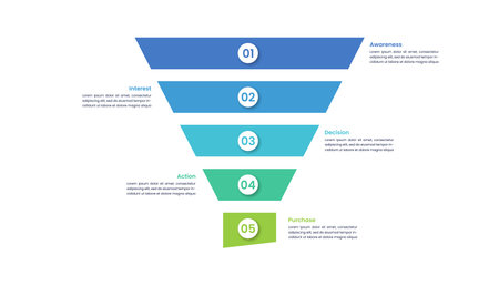 Sale funnel infographic design template.のイラスト素材