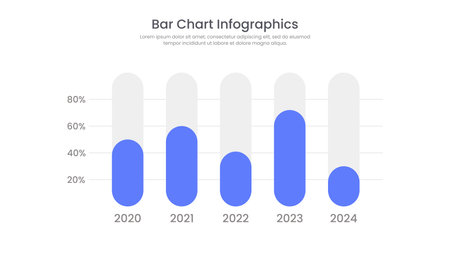 Bar chart infographic template design. Vector infographicのイラスト素材