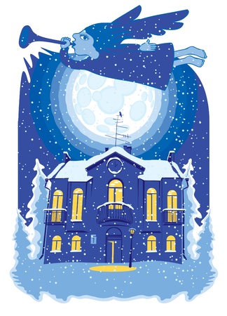 snow angel のイラスト素材