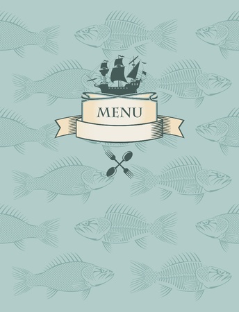 fish menu のイラスト素材