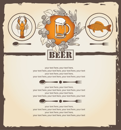 menu for beer のイラスト素材