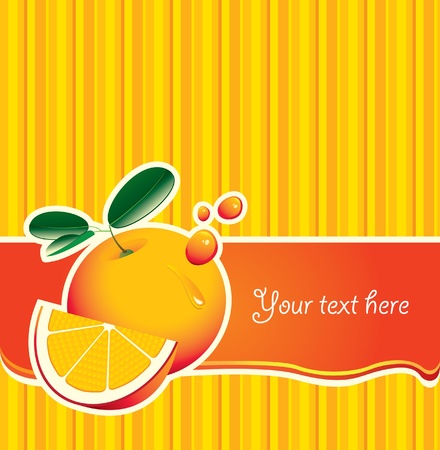 background with an orange slice and spray juiceのイラスト素材