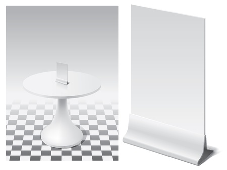 stand for menu to the table in interior のイラスト素材