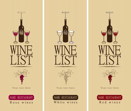 three banners with different wine のイラスト素材