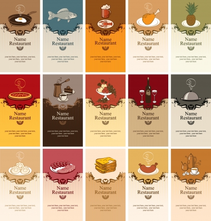 set of business cards with different specialtiesのイラスト素材