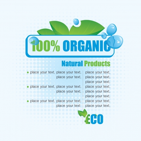 Ecological banner 100% natural product のイラスト素材