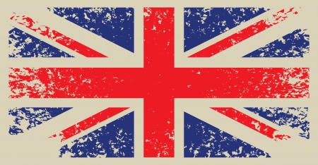Britain flag with grunge texture のイラスト素材
