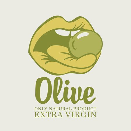 Olive in the language of the mouthのイラスト素材