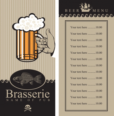 beer menuのイラスト素材