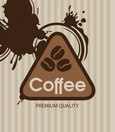banner with coffee grains and splashesのイラスト素材
