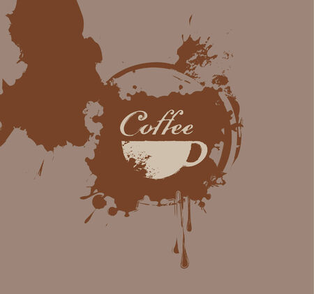 banner with a cup of coffee and a splashのイラスト素材