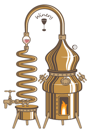 plant for the production of wineのイラスト素材