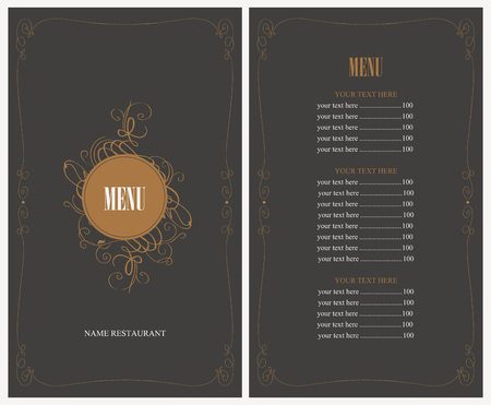 menu for the restaurant in retro styleのイラスト素材
