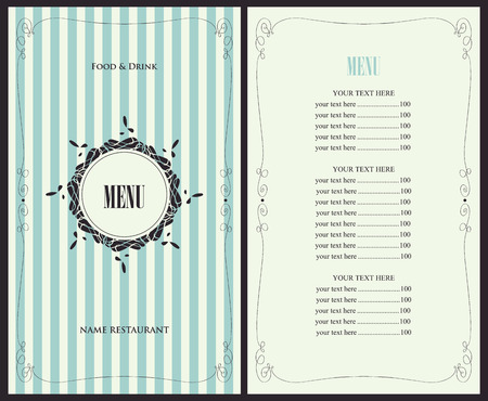 menu for the restaurant in retro styleのイラスト素材