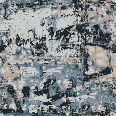 Abstract seamless pattern in grunge style. Old scratched messy damaged concrete wall with colored...