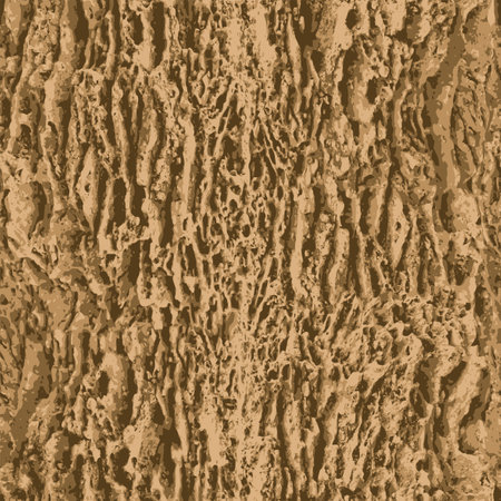 Seamless pattern of wood bark or stone. Repeating stone texture. Realistic vector background. Suitable for wallpaper, wrapping paper, fabric, flooring, ceramic tileのイラスト素材
