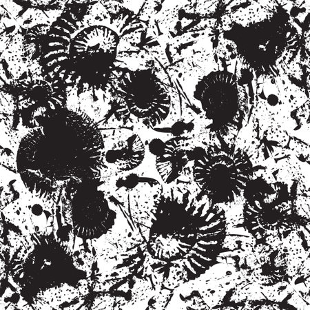 vector seamless pattern background with sea stone texture with imprints of shells of ancient ammonite shells. Suitable for wallpaper design, wrapping paper, fabricのイラスト素材