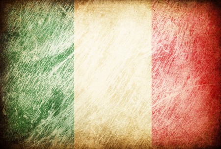 Grunge rubbed flag series of backgrounds. Italy.の写真素材