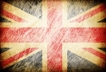 Grunge rubbed flag series of backgrounds. United Kingdom.の写真素材