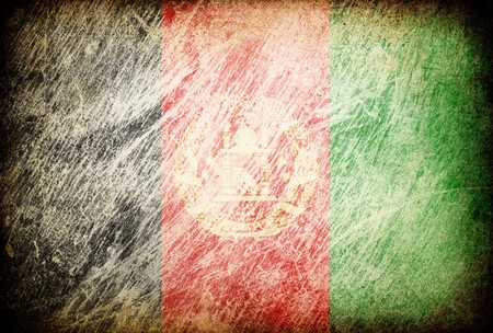 Grunge rubbed flag series of backgrounds. Afghanistan.の写真素材