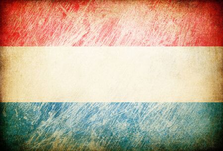 Grunge rubbed flag series of backgrounds. Luxembourg.の写真素材