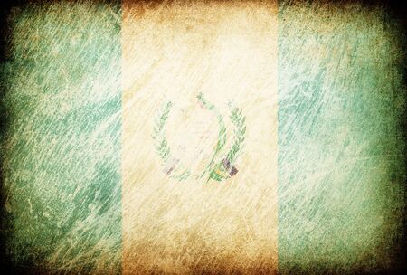 Grunge rubbed flag series of backgrounds. Guatemala.の写真素材