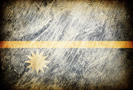 Grunge rubbed flag series of backgrounds. Nauru.の写真素材